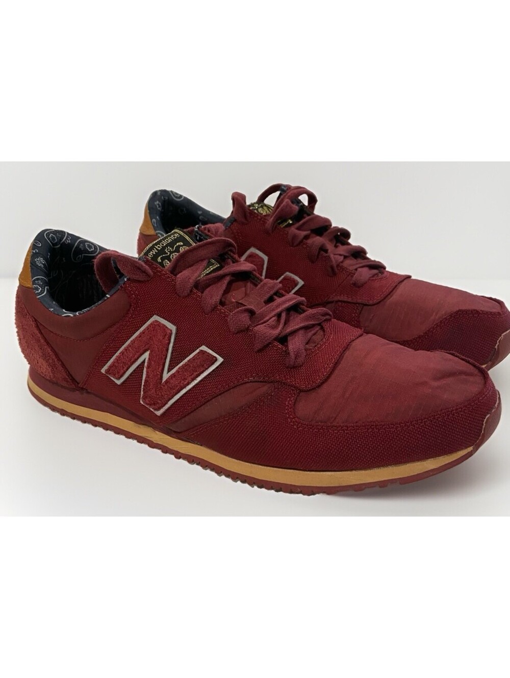 New Balance 420 Herschel Sneakers Mens 13 Burgundy Paisley  Suede Canvas U420HST